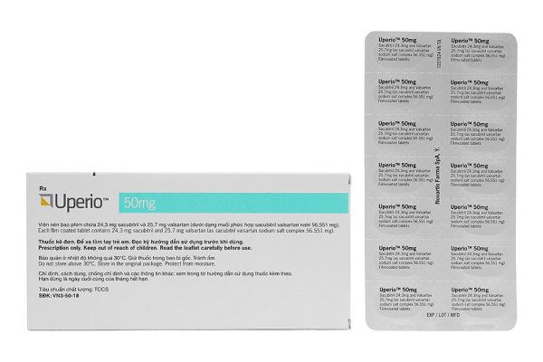 Uperio 50mg trị suy tim (2 vỉ x 14 viên)