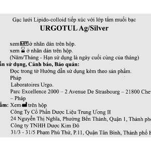 Gạc lưới UrgoTul AG/Sliver (10cm x 12cm) hộp 16 miếng