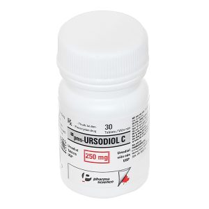 Pms-Ursodiol C 250mg trị xơ gan ứ mật nguyên phát, làm tan sỏi mật chai 30 viên