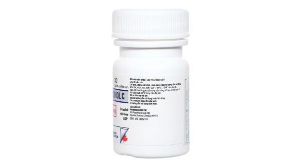Pms-Ursodiol C 250mg trị xơ gan ứ mật nguyên phát, làm tan sỏi mật chai 30 viên