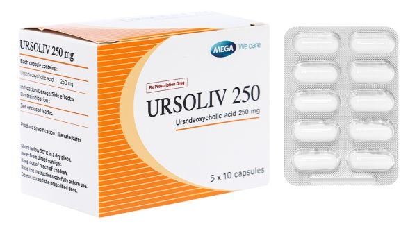 Ursoliv 250 hỗ trợ trị bệnh lý về gan mật (5 vỉ x 10 viên)