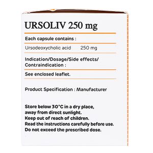 Ursoliv 250 hỗ trợ trị bệnh lý về gan mật (5 vỉ x 10 viên)