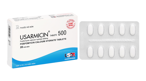 Usarmicin 500 trị nhiễm khuẩn tiết niệu (2 vỉ x 10 viên)