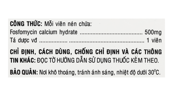 Usarmicin 500 trị nhiễm khuẩn tiết niệu (2 vỉ x 10 viên)