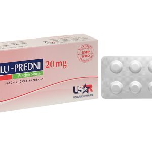 UsaSolu-Predni 20mg hỗ trợ kháng viêm, ức chế miễn dịch (2 vỉ x 10 viên)