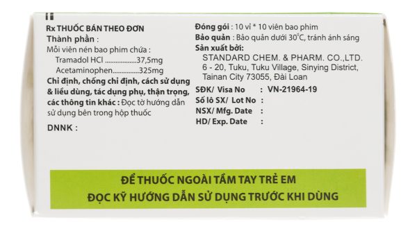 Utrahealth F.C Tablet trị các cơn đau trung bình đến nặng (10 vỉ x 10 viên)