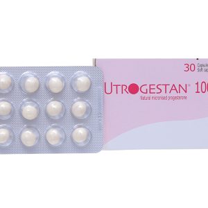 Utrogestan 100mg trị vô sinh, dọa sảy thai (2 vỉ x 15 viên)