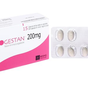 Utrogestan 200mg trị các rối loạn do thiếu progesterone (1 vỉ x 7 viên + 1 vỉ x 8 viên)