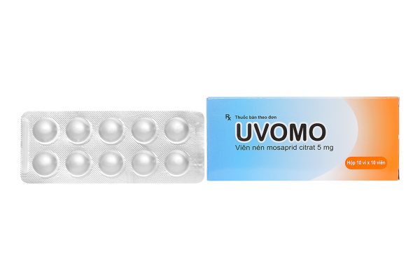 Uvomo 5mg trị rối loạn tiêu hóa (10 vỉ x 10 viên)