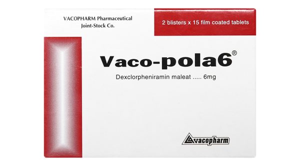 Vaco-pola6 trị viêm mũi dị ứng, mày đay (2 vỉ x 15 viên)