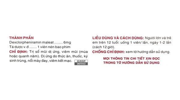 Vaco-pola6 trị viêm mũi dị ứng, mày đay (2 vỉ x 15 viên)