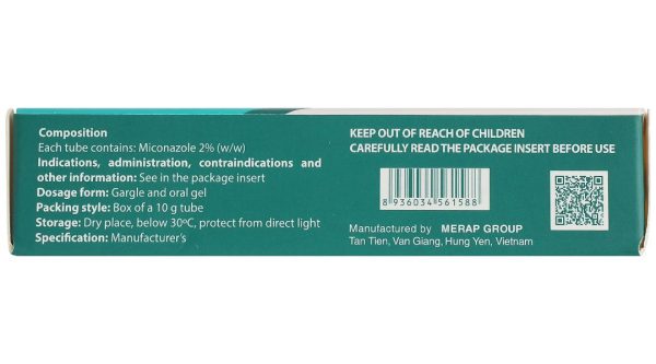 Gel bôi Vadikiddy 2% điều trị nhiễm nấm Candida ở khoang miệng, họng tuýp 10g