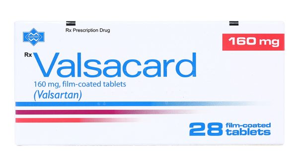 Valsacard 160mg trị tăng huyết áp, suy tim (4 vỉ x 7 viên)