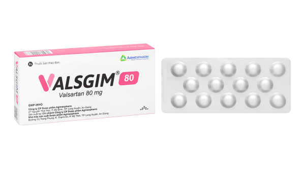 Valsgim 80 trị tăng huyết áp, suy tim (2 vỉ x 14 viên)