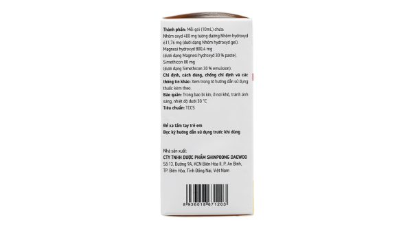 Hỗn dịch uống Varogel trị viêm loét dạ dày, tá tràng (20 gói x 10ml)