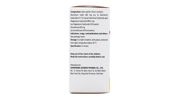 Hỗn dịch uống Varogel trị viêm loét dạ dày, tá tràng (20 gói x 10ml)