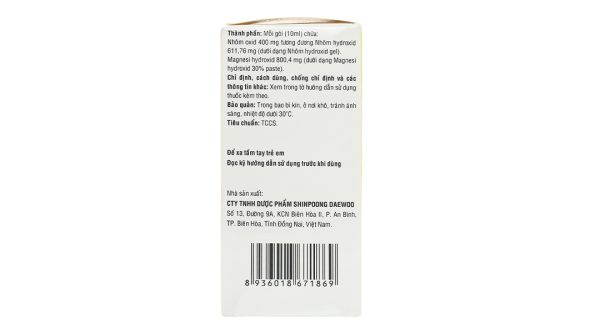 Hỗn dịch uống Varogel S trị viêm loét dạ dày - tá tràng cấp, mạn tính (20 gói x 10ml)