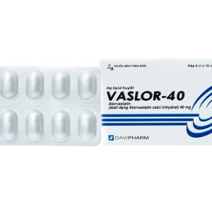 Vaslor-40 trị rối loạn mỡ máu (6 vỉ x 10 viên)