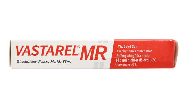 Vastarel MR 35mg kết hợp với các thuốc khác để trị đau thắt ngực (2 vỉ x 30 viên)