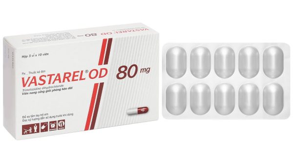 Vastarel OD 80mg hỗ trợ điều trị đau thắt ngực ổn định (3 vỉ x 10 viên)