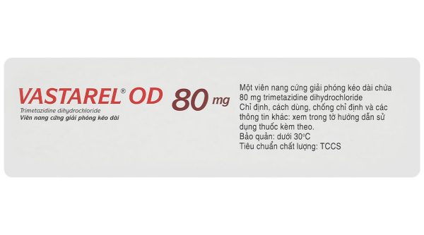 Vastarel OD 80mg hỗ trợ điều trị đau thắt ngực ổn định (3 vỉ x 10 viên)