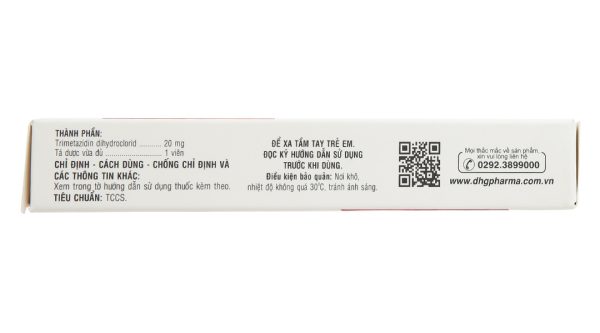 Vastec 20mg hỗ trợ trị đau thắt ngực (2 vỉ x 30 viên)