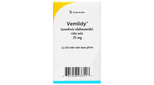 Vemlidy 25mg thuốc kháng virus, trị viêm gan B lọ 30 viên