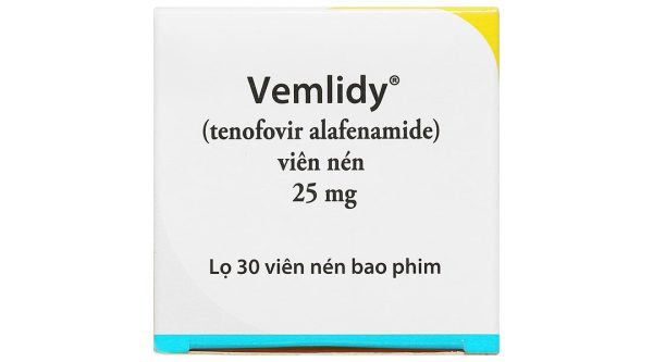 Vemlidy 25mg thuốc kháng virus, trị viêm gan B lọ 30 viên
