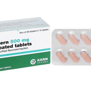 VenoKern 500mg trị trĩ, suy giãn tĩnh mạch (6 vỉ x 10 viên)