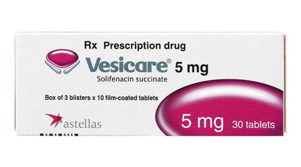 Vesicare 5mg trị tiểu không tự chủ (3 vỉ x 10 viên)