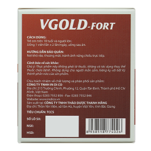 Vgold - Fort giúp tăng cường chức năng gan hộp 60 viên