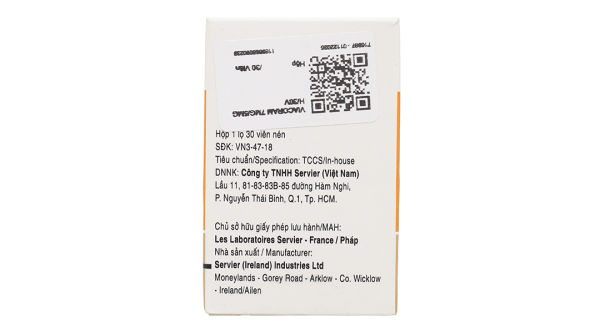 Viacoram 7mg/5mg trị tăng huyết áp vô căn hộp 30 viên