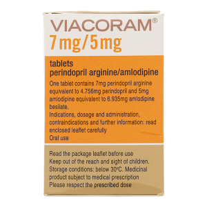 Viacoram 7mg/5mg trị tăng huyết áp vô căn hộp 30 viên