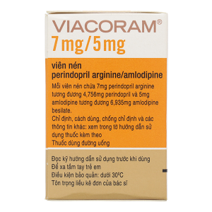 Viacoram 7mg/5mg trị tăng huyết áp vô căn hộp 30 viên