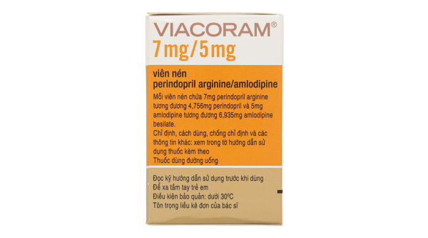 Viacoram 7mg/5mg trị tăng huyết áp vô căn hộp 30 viên