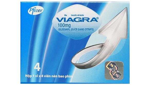 Viagra 100mg trị rối loạn cương dương (1 vỉ x 4 viên)
