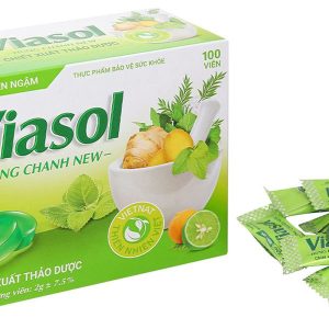 Viên ngậm Viasol Húng Chanh New hỗ trợ giảm ho, giảm đau họng hộp 100 viên