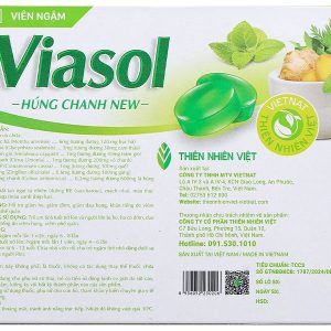 Viên ngậm Viasol Húng Chanh New hỗ trợ giảm ho, giảm đau họng hộp 100 viên