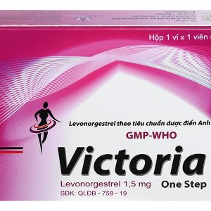 Victoria One Step 1.5mg thuốc tránh thai khẩn cấp trong vòng 72 giờ (1 vỉ x 1 viên)