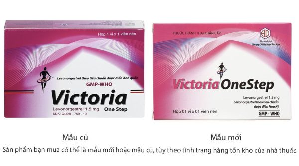 Victoria One Step 1.5mg thuốc tránh thai khẩn cấp trong vòng 72 giờ (1 vỉ x 1 viên)