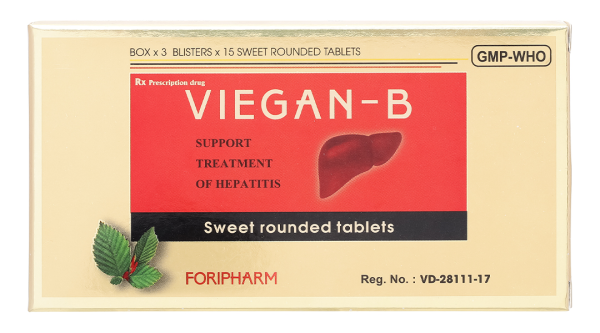 Viegan - B hỗ trợ trị viêm gan cấp và mãn tính (3 vỉ x 15 viên)