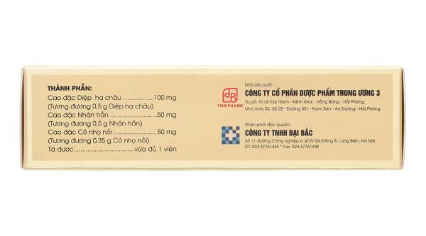 Viegan - B hỗ trợ trị viêm gan cấp và mãn tính (3 vỉ x 15 viên)