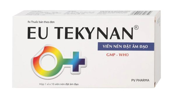 Viên đặt âm đạo Eu Tekynan điều trị viêm âm đạo (1 vỉ x 10 viên)