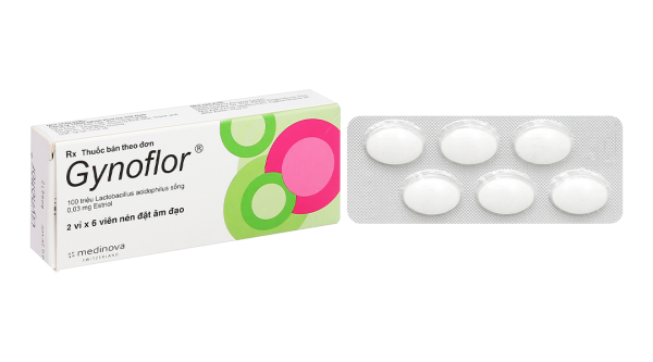 Viên đặt âm đạo Gynoflor bổ sung Lactobacillus, trị viêm teo âm đạo (2 vỉ x 6 viên)
