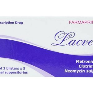 Viên đặt âm đạo Lacves điều trị viêm âm đạo (2 vỉ x 5 viên)