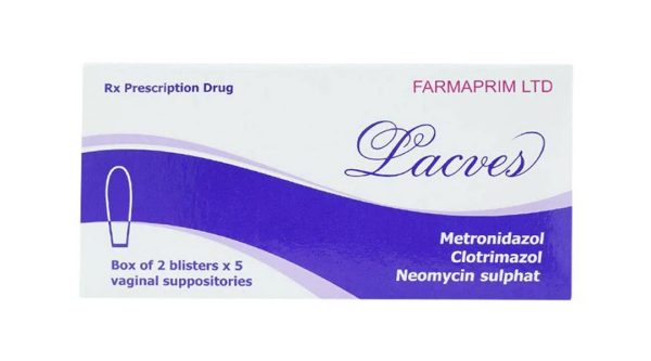 Viên đặt âm đạo Lacves điều trị viêm âm đạo (2 vỉ x 5 viên)