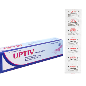 Viên đặt âm đạo Uptiv trị viêm âm đạo, âm hộ (4 vỉ x 5 viên)