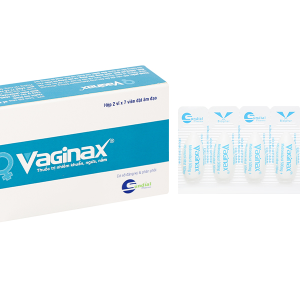 Viên đặt âm đạo Vaginax trị viêm âm đạo do nhiễm khuẩn, nhiễm nấm (2 vỉ x 7 viên)