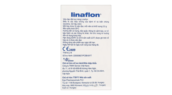 Viên đặt Linaflon hỗ trợ trị các triệu chứng liên quan tới bệnh trĩ hộp 10 viên