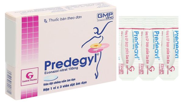 Viên đặt âm đạo Predegyl 150mg điều trị các bệnh viêm âm đạo do nấm (1 vỉ x 3 viên)